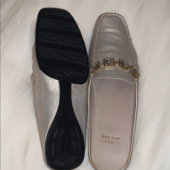 Stuart Weitzman gold slides - Picture 5 of 6